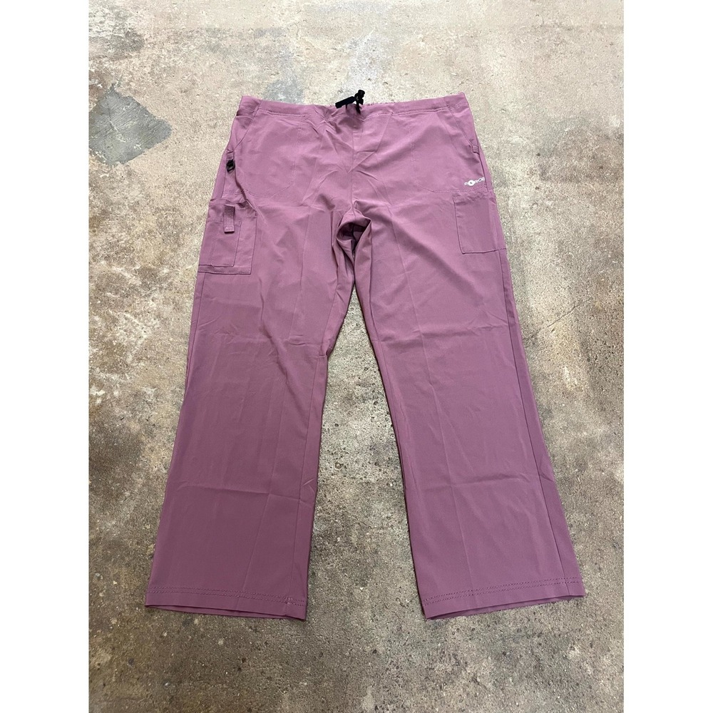 Carhartt Force Cross Flex Scrub Pant Womens 2XL Plum Stretch Bootcut Leg Medical